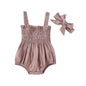 Infant Baby Girls Summer Elastic Jumpsuit Rompers